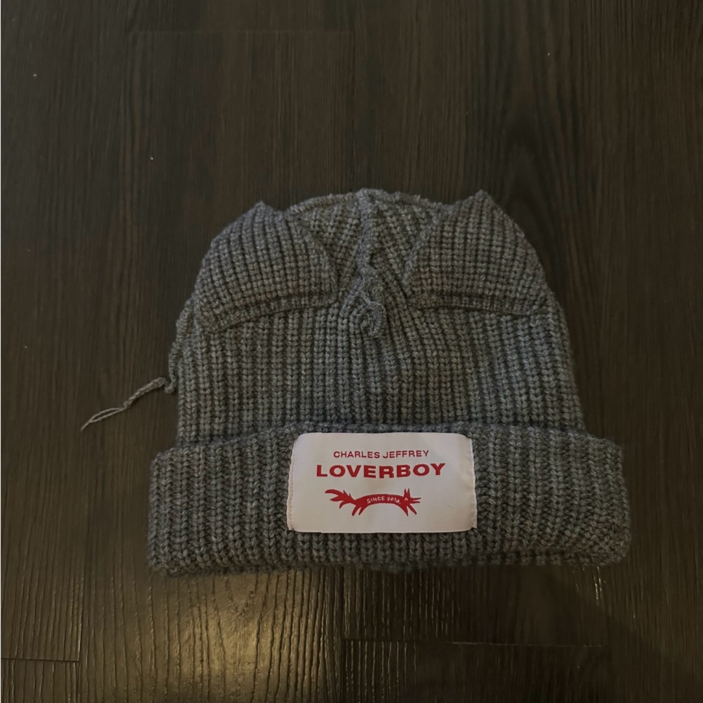 Charles Jeffrey Loverboy Gray Knit Beanie